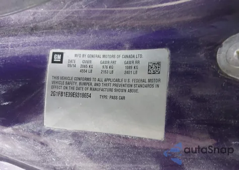 2014 Chevrolet Camaro 1Lt z USA, uszkodzony, nr VIN 2G1FB1E39E9318654